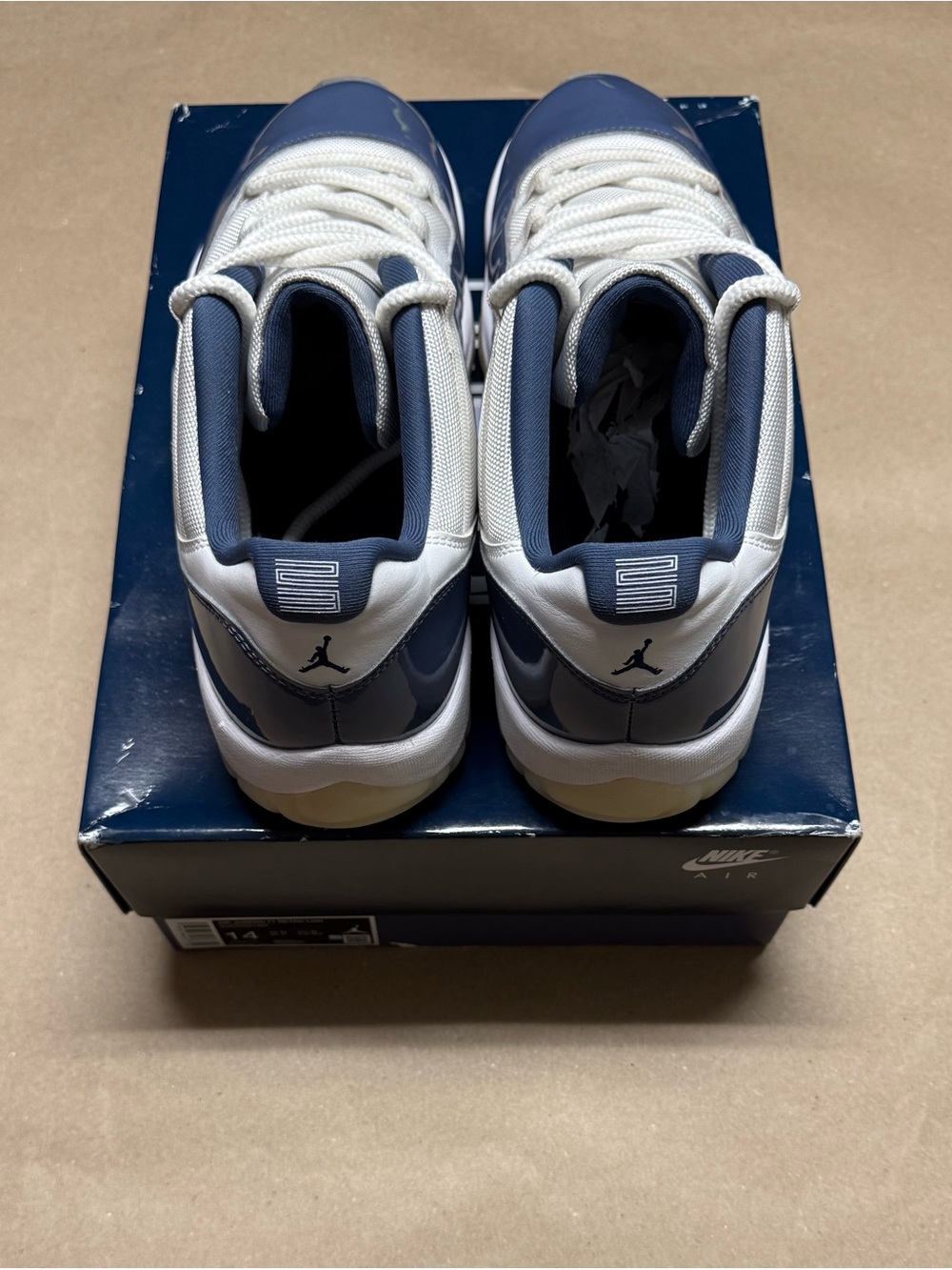 Nike Air Jordan 11 XI Retro Low Diffused Blue Mens size 14 Basketball Shoes Rare - Picture 4 of 6